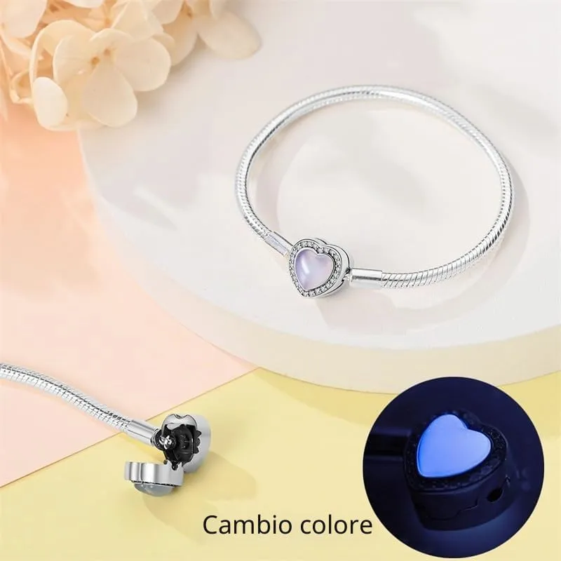 KUNSIR Moments Bracciale Donna Snake in Argento Sterling 925 Compatibile con Pandora 17cm - immagine 3