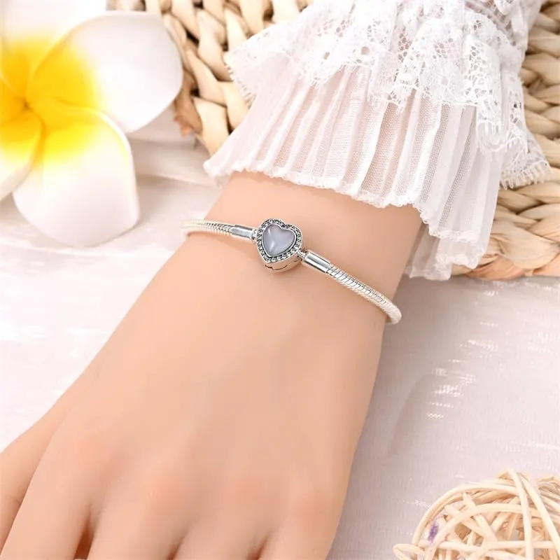 KUNSIR Moments Bracciale Donna Snake in Argento Sterling 925 Compatibile con Pandora 17cm - immagine 5