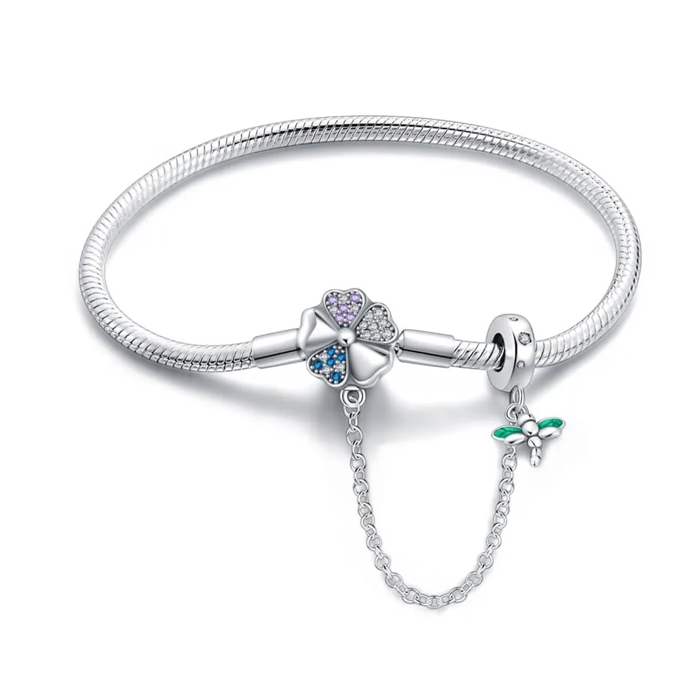 KUNSIR Moments Bracciale Donna in Argento Sterling 925 Snake, Compatibile con Pandora, 17cm - immagine 1