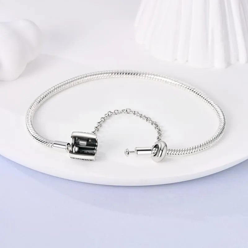KUNSIR Moments Bracciale Snake in Argento Sterling 925 per Ciondoli Compatibile con Pandora - immagine 2
