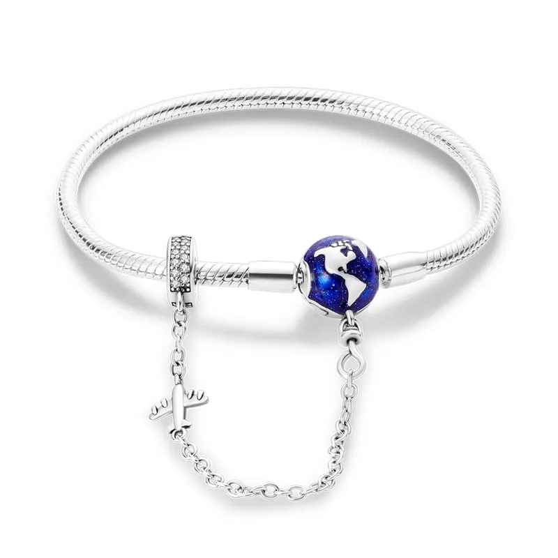KUNSIR Bracciale Snake in Argento Sterling 925 Compatibile con Pandora Ciondolo - immagine 1