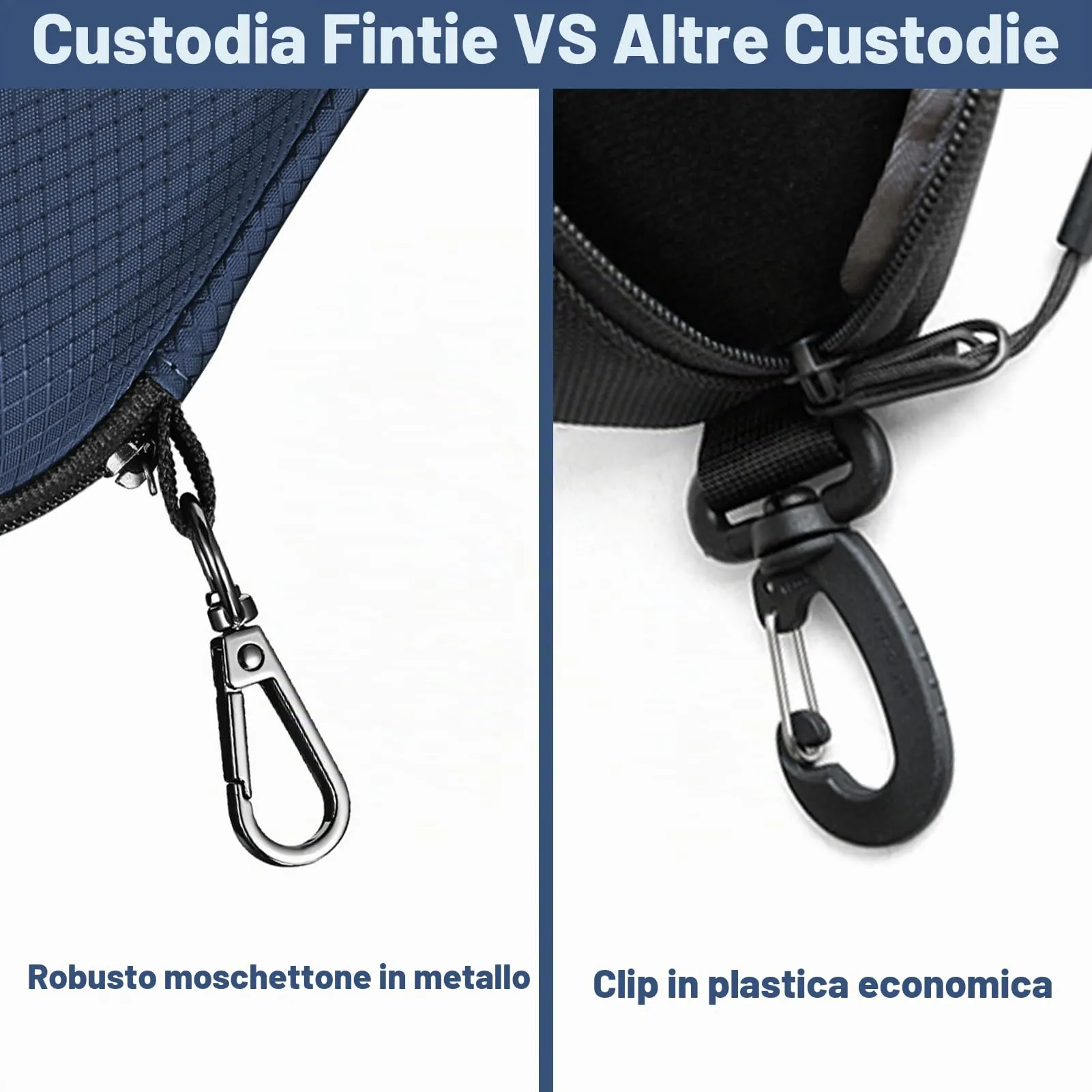 FINTIE Custodia Occhiali Rigida in EVA Blu Scuro - AGSB202US - immagine 6