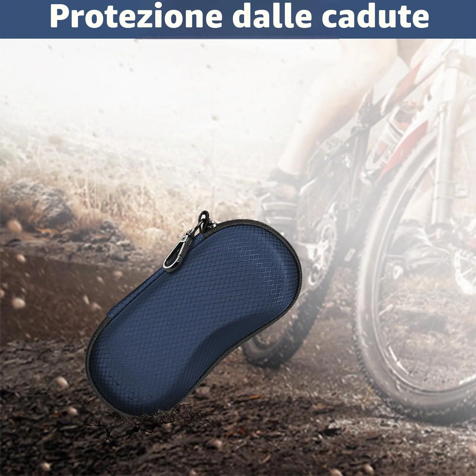 FINTIE Custodia Occhiali Rigida in EVA Blu Scuro - AGSB202US - immagine 8