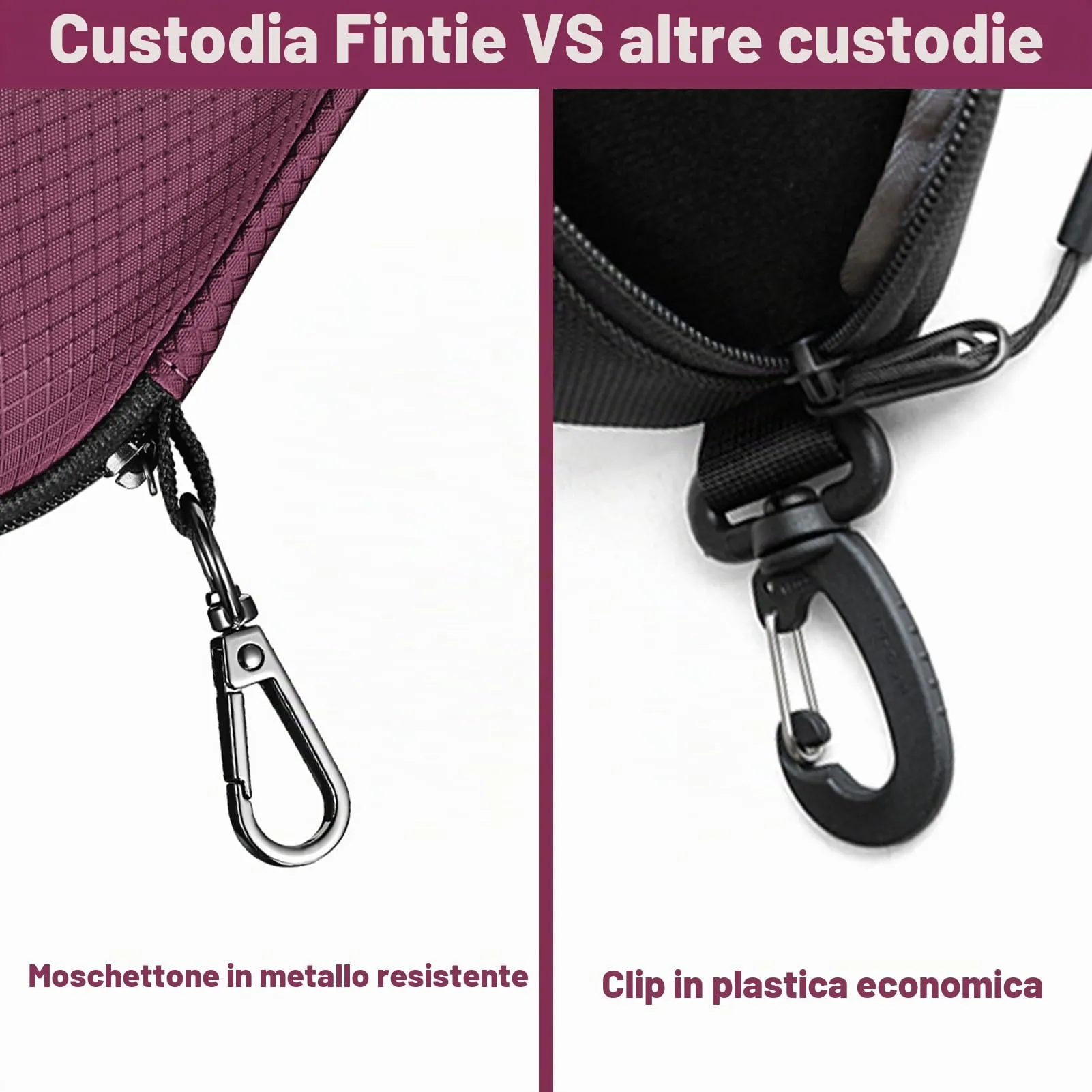 FINTIE Custodia Rigida per Occhiali da Sole e Vista, EVA, Viola Scuro - immagine 6
