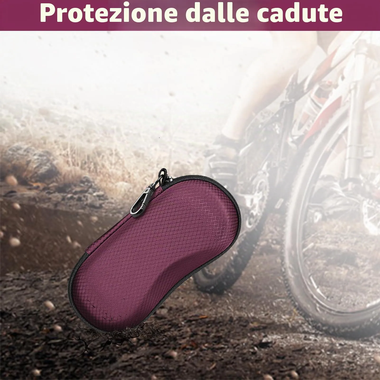 FINTIE Custodia Rigida per Occhiali da Sole e Vista, EVA, Viola Scuro - immagine 8