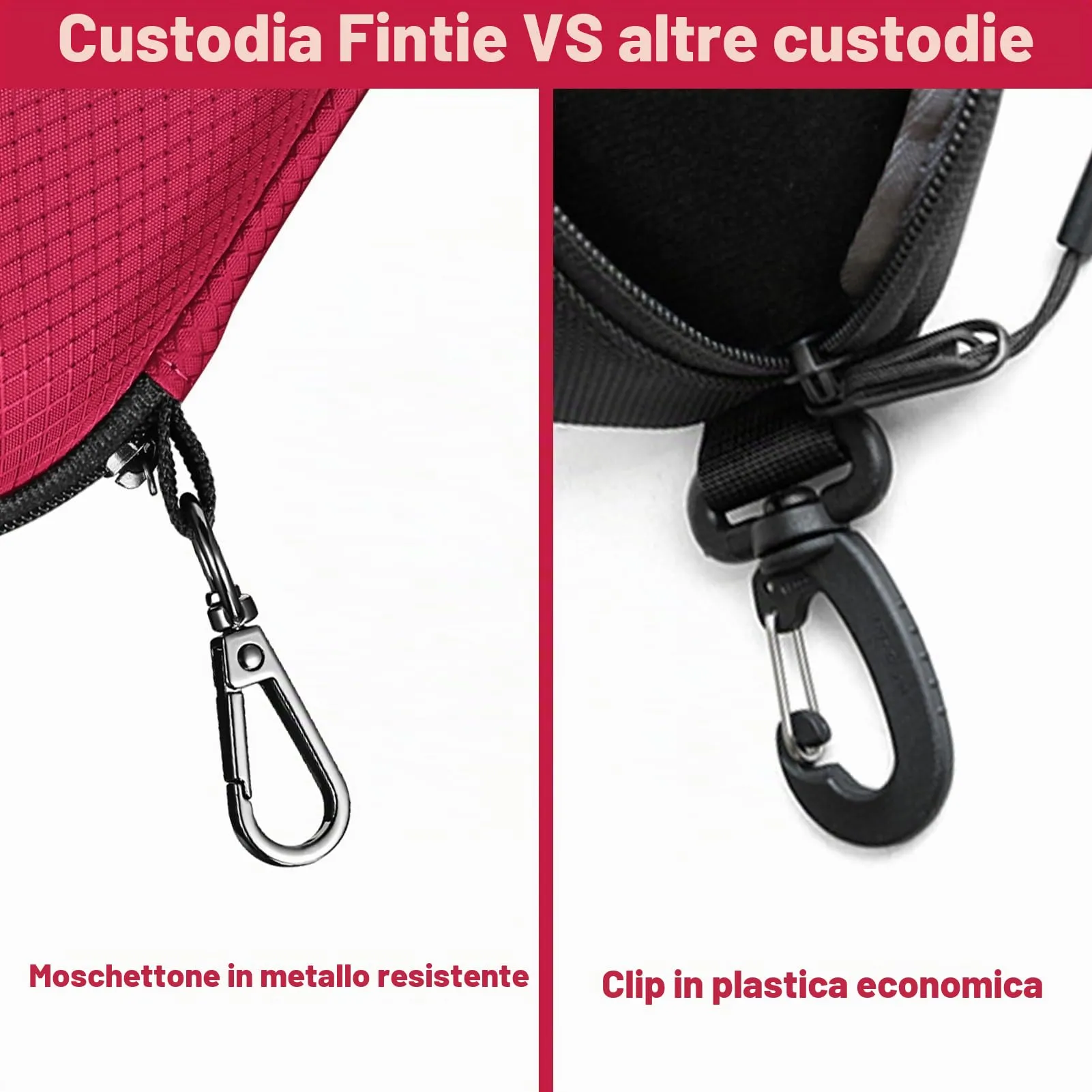 FINTIE Custodia Occhiali Rigida in EVA, Rosso, Taglia Unica - immagine 6