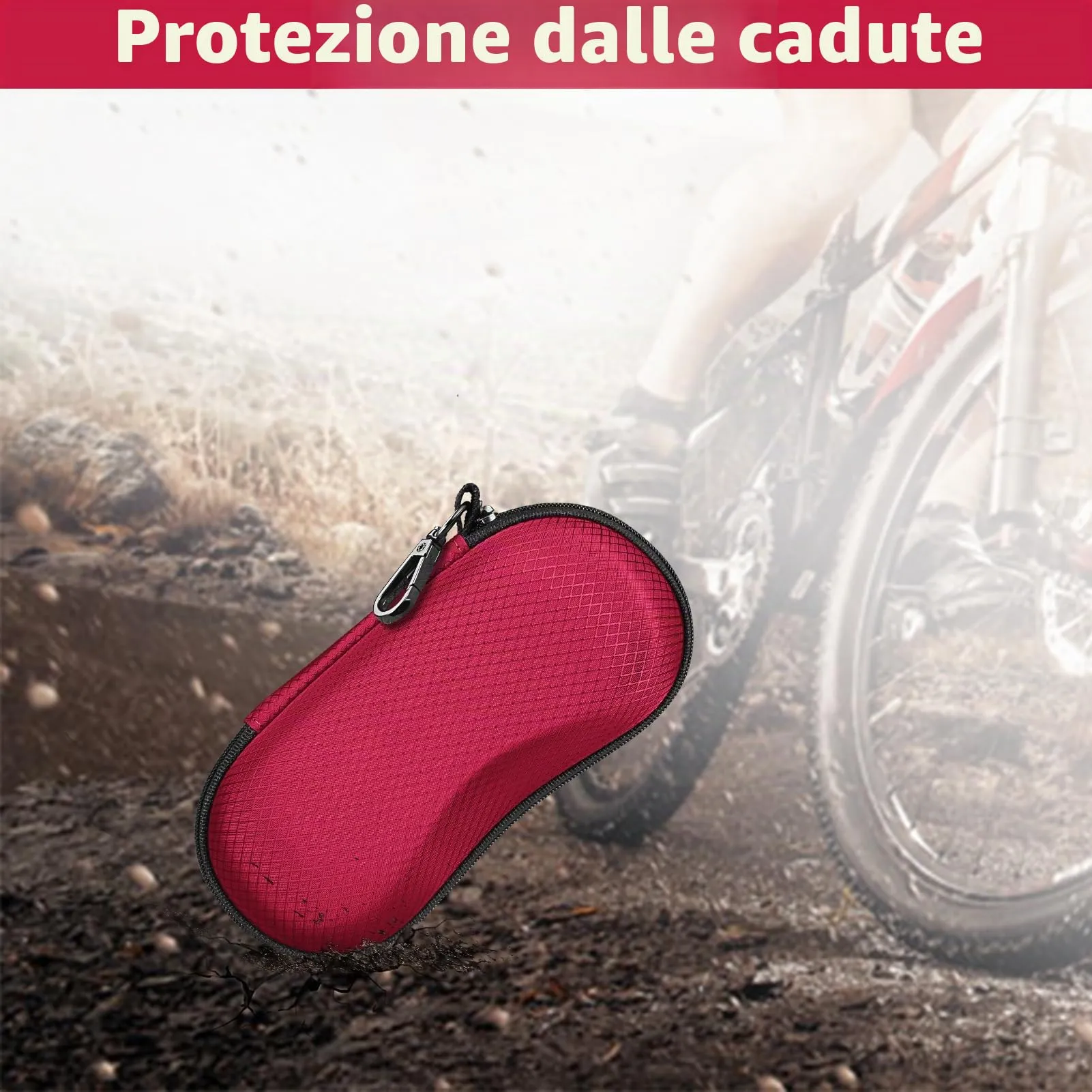 FINTIE Custodia Occhiali Rigida in EVA, Rosso, Taglia Unica - immagine 8