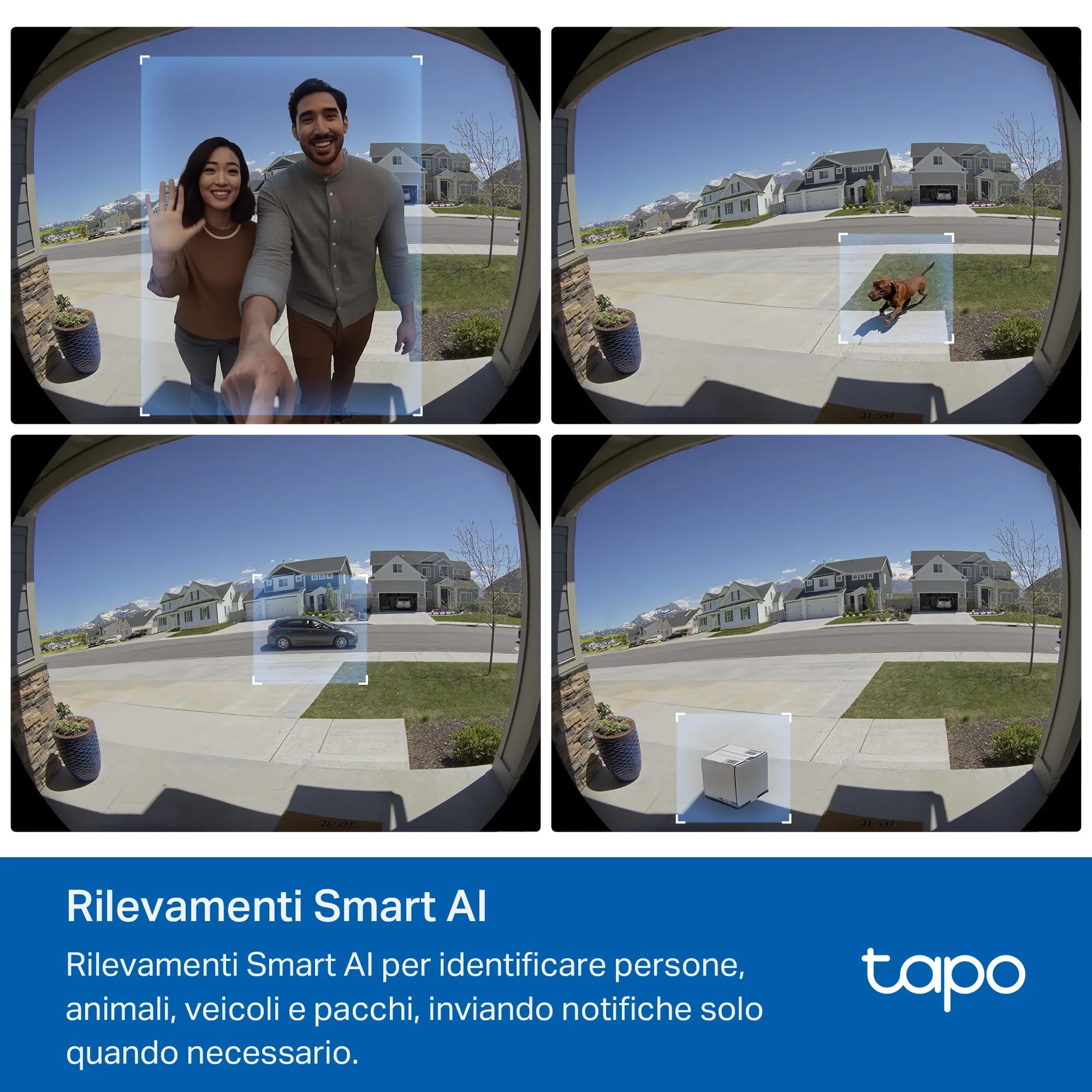 Tapo D235 Videocitofono WiFi 2K 5MP Batteria Campo Visivo 180° - immagine 8