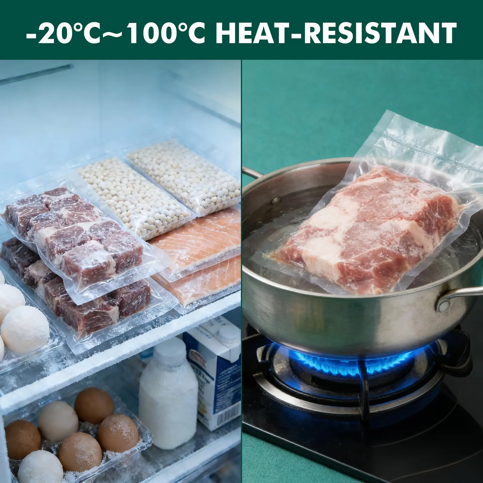 Grifema GH80 Sacchetti Sottovuoto per Alimenti 20x30 cm, 100 Buste - immagine 6
