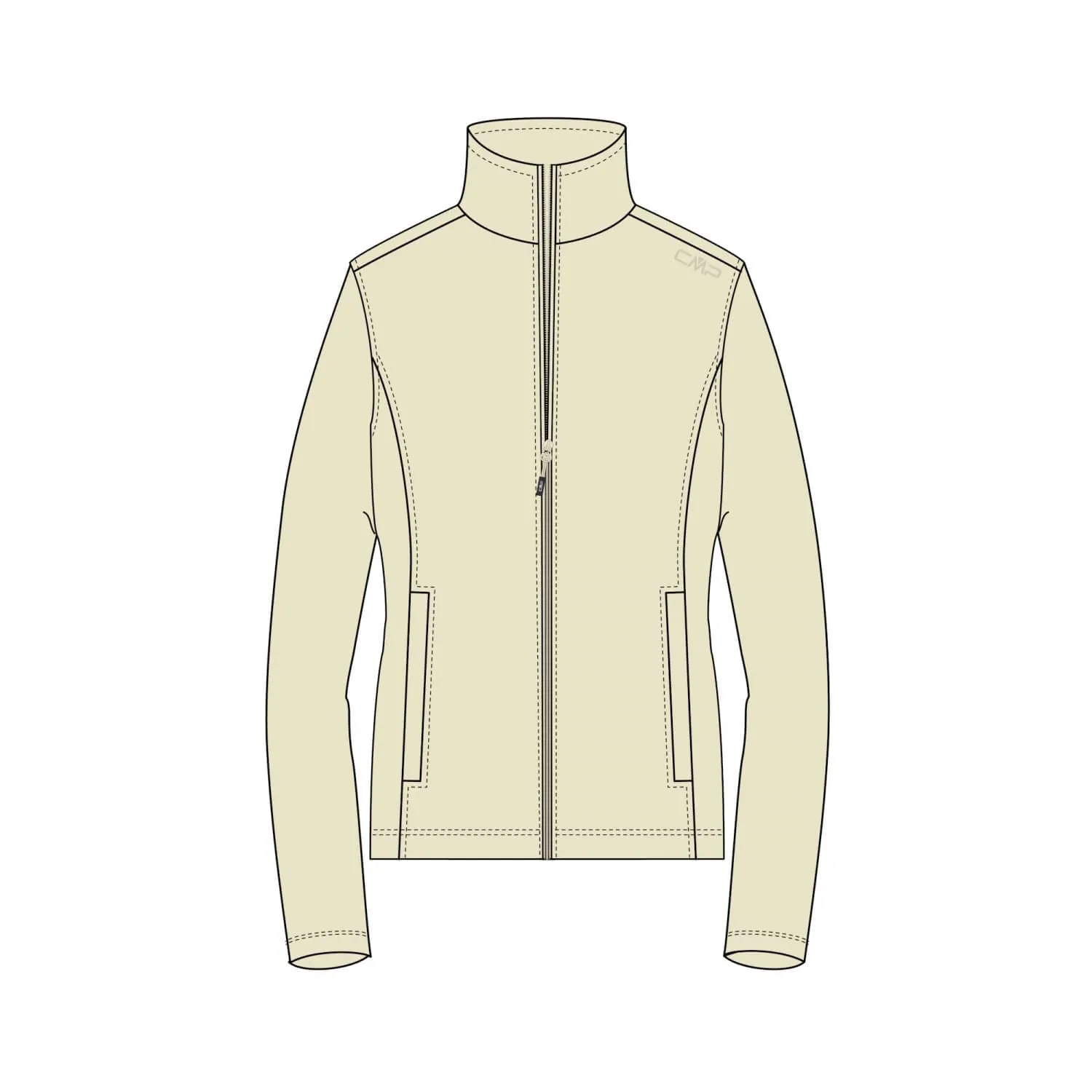 CMP Felpa in Pile Full Zip da Donna 33H2356, XS, Vaniglia - immagine 1