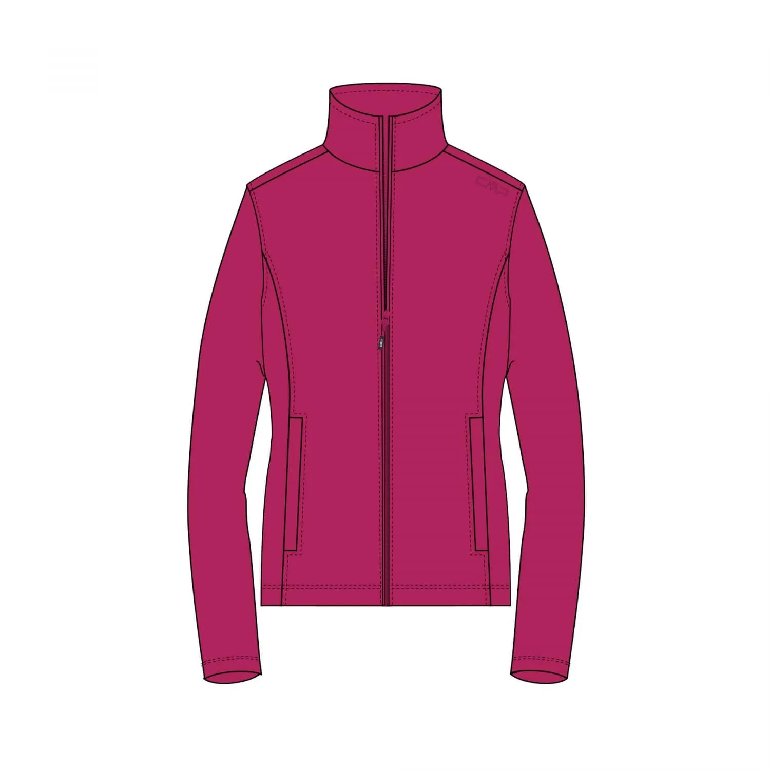 CMP Felpa in Pile Full Zip da Donna, 33H2356, XS, Cherry - immagine 1