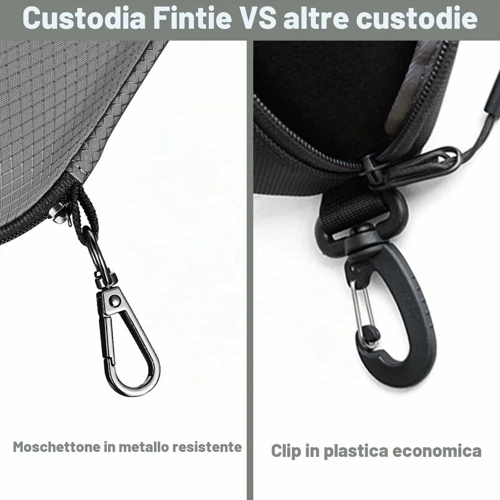 FINTIE Custodia Occhiali Rigida in EVA, Grigio Scuro - immagine 6