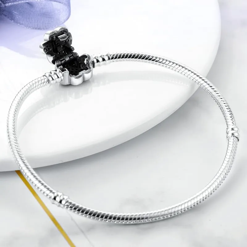KUNSIR Moments Bracciale Donna in Argento Sterling 925 Snake, Compatibile con Pandora, 19cm - immagine 2