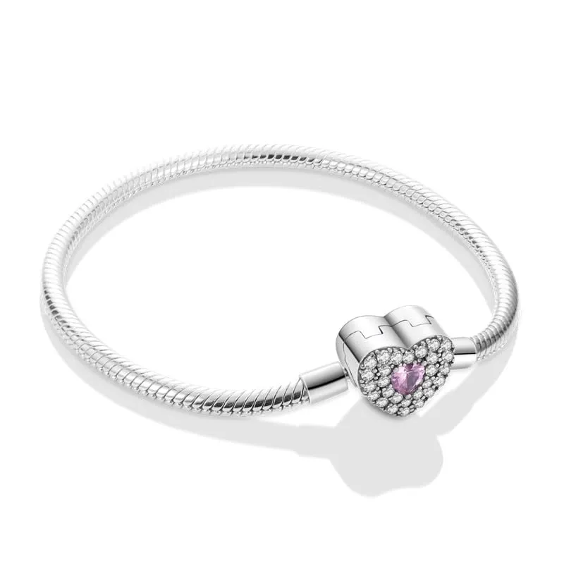 KUNSIR Moments Bracciale Donna in Argento Sterling 925, Design Snake, Compatibile con Pandora, 17cm - immagine 1
