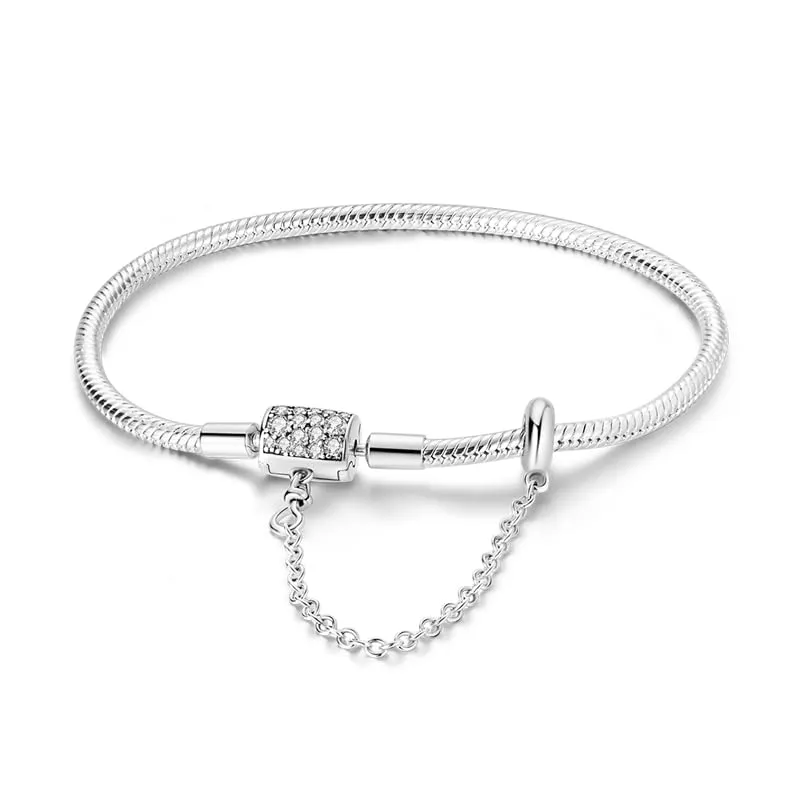 KUNSIR Bracciale Snake in Argento Sterling 925 Compatibile con Pandora 20cm - immagine 1