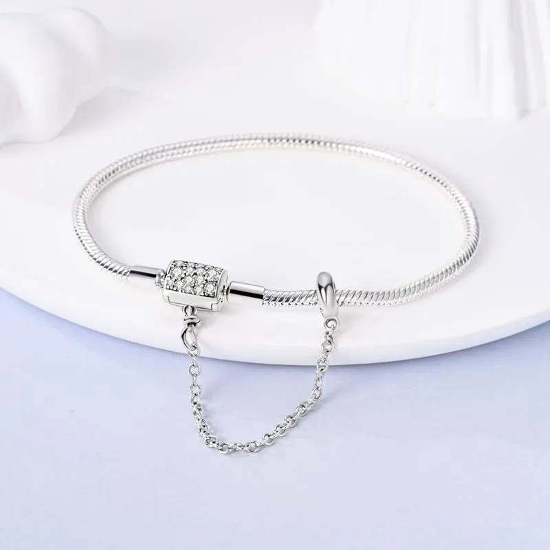 KUNSIR Bracciale Snake in Argento Sterling 925 Compatibile con Pandora 20cm - immagine 3