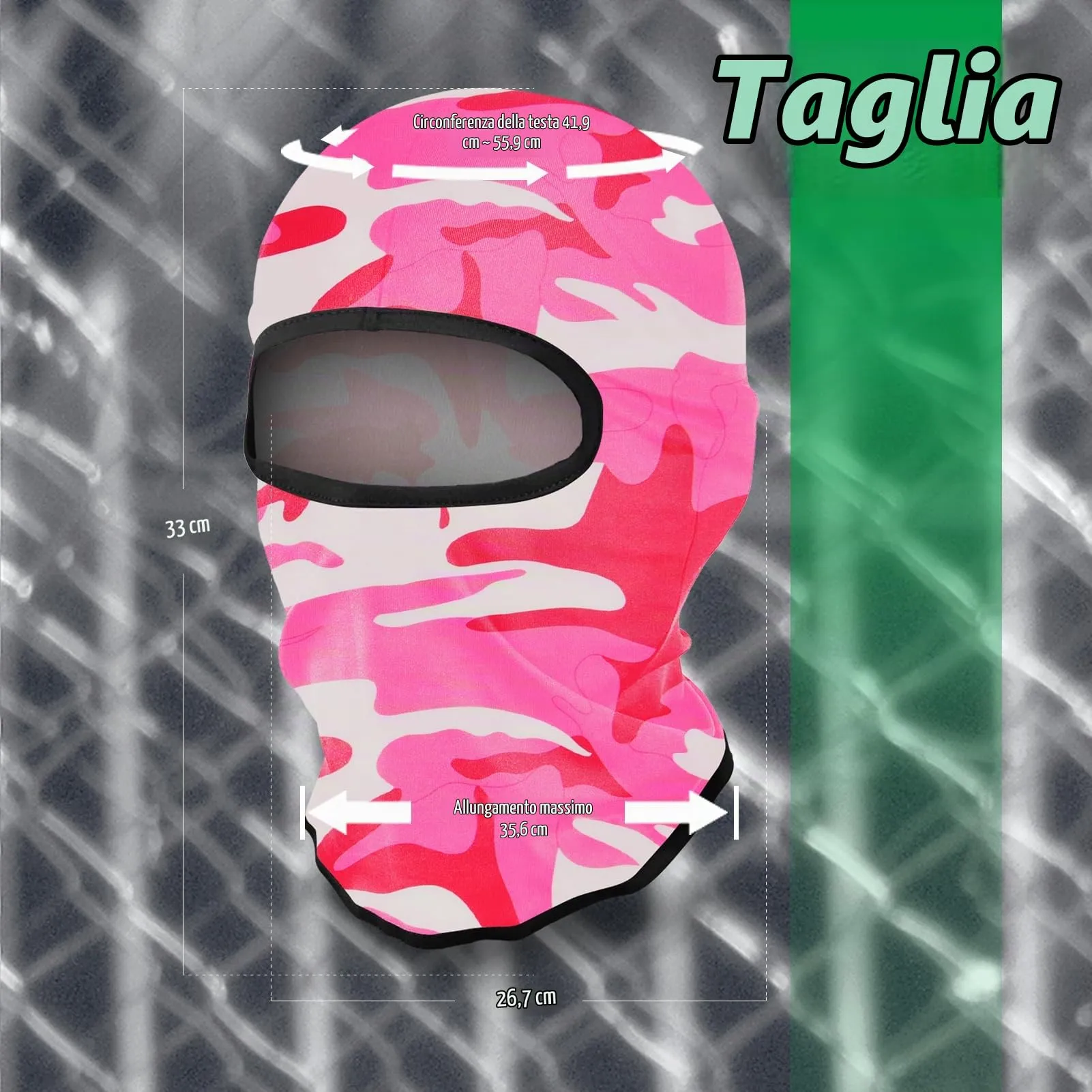 LONGKING Passamontagna Balaclava Unisex Protezione UV e Antivento, Camo Rosa - immagine 4