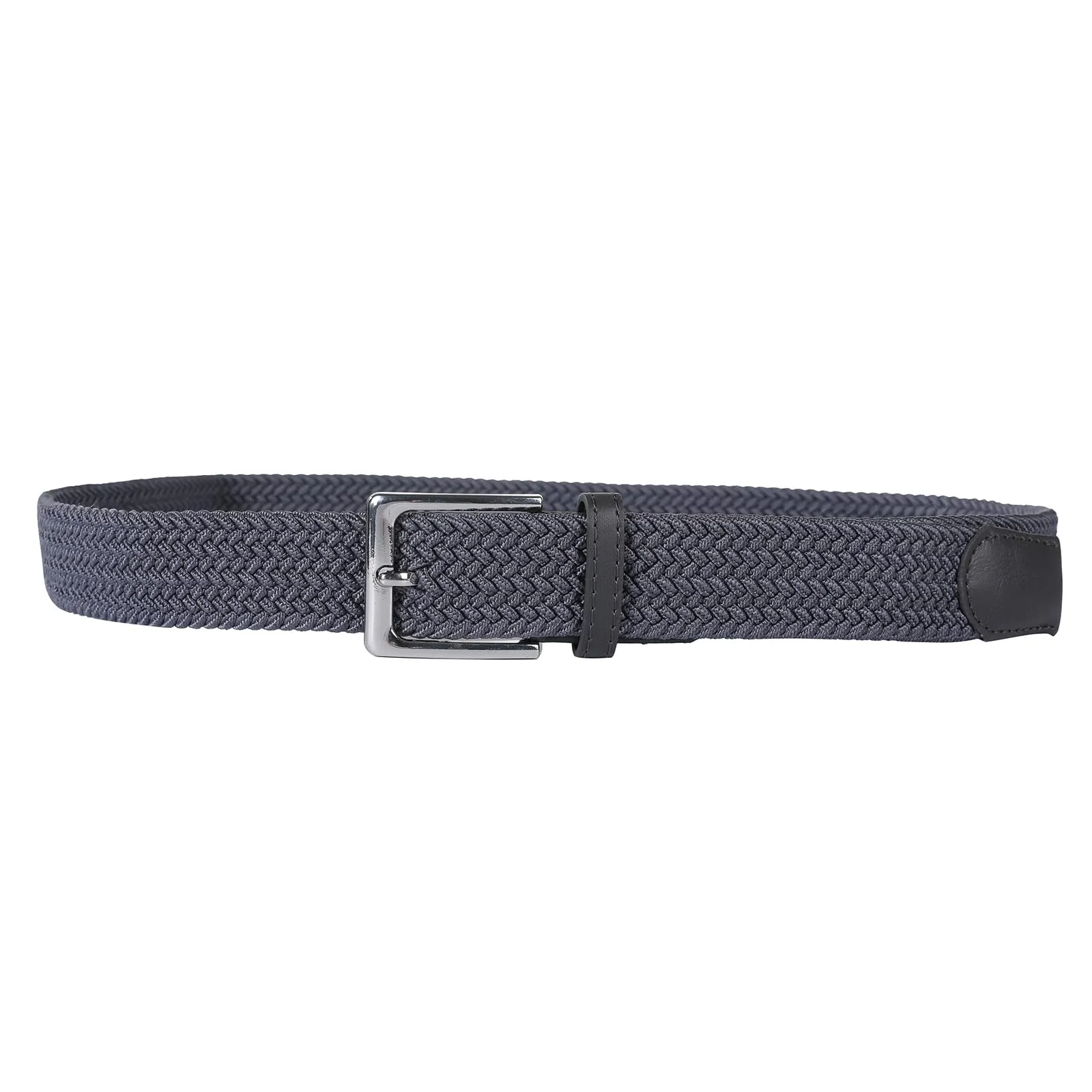Bella Accessori Cintura Elastica Intrecciata Unisex con Fibbia in Lega di Zinco, Grigio, 120cm - immagine 6