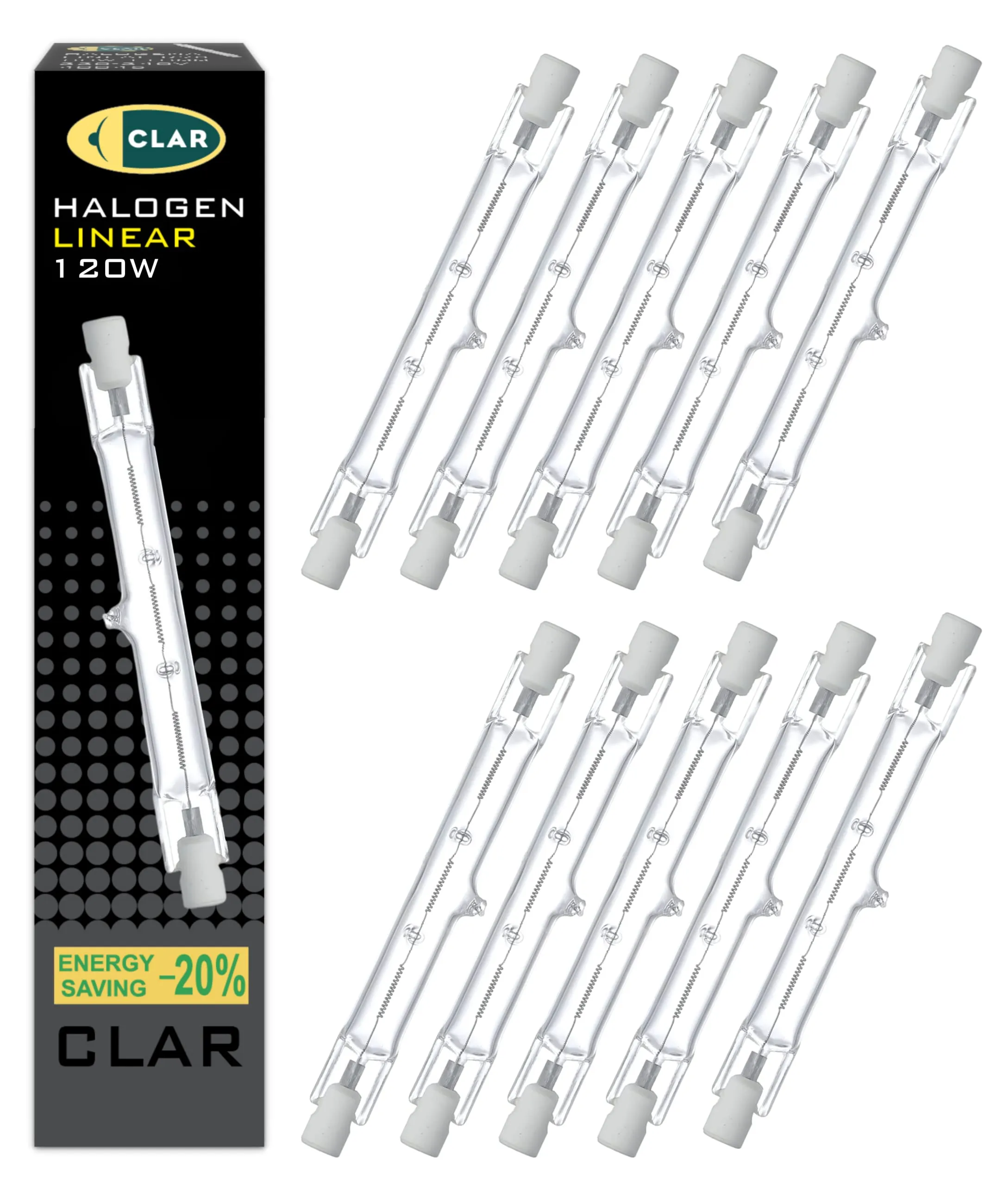 CLAR Lampadina Alogena 120W 78mm R7S (Pack 10) - immagine 1