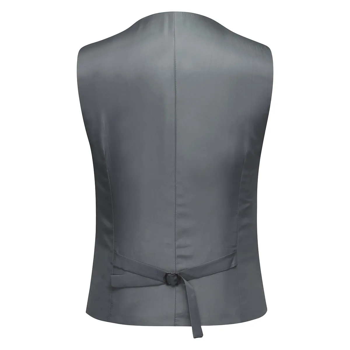 YOUTHUP Abito Uomo 3 Pezzi Slim Fit Blazer Panciotto Pantaloni Grigio Scuro XXL - immagine 3