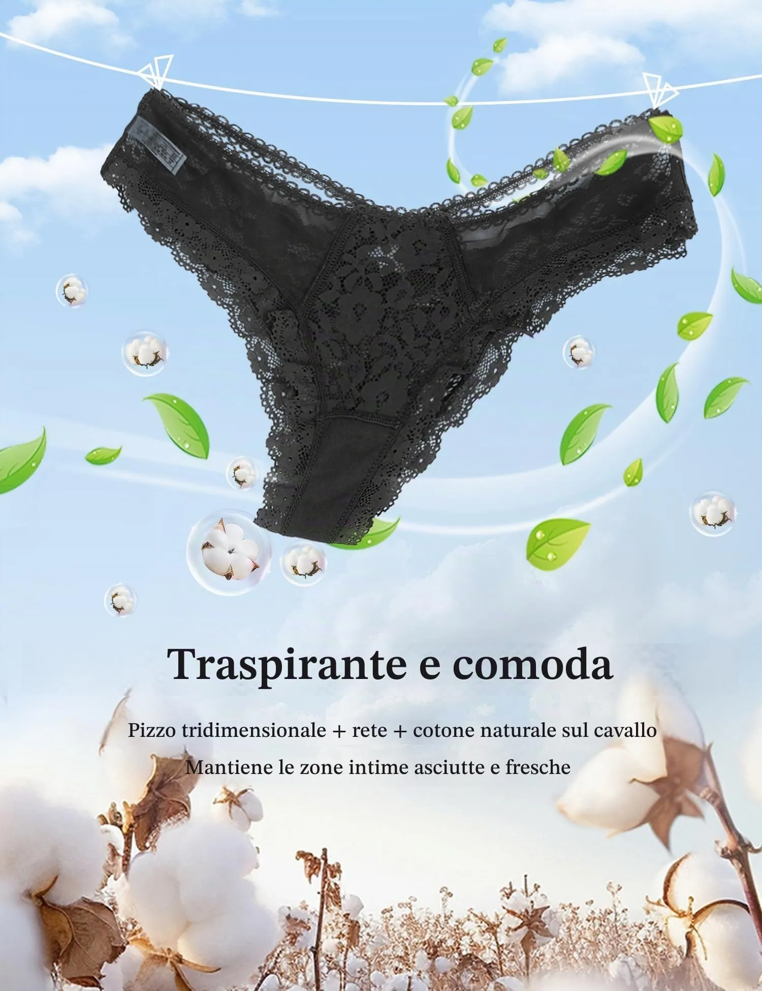 ohmydear Perizoma Donna Tanga Sexy Pack 1/2/3 Pezzi - immagine 6