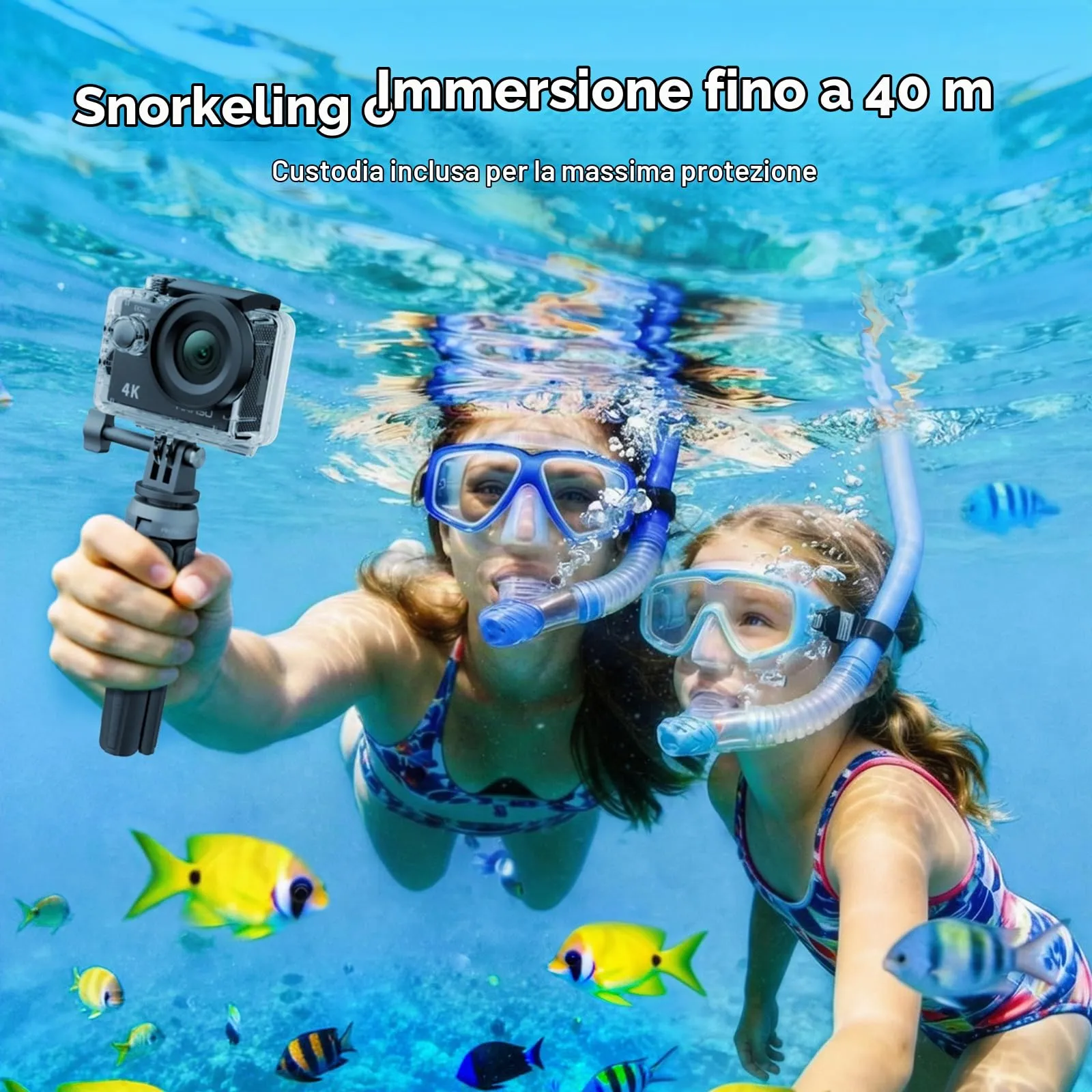AKASO EK7000 Action Cam 4K con Scheda di Memoria MicroSDXC da 64GB - immagine 3