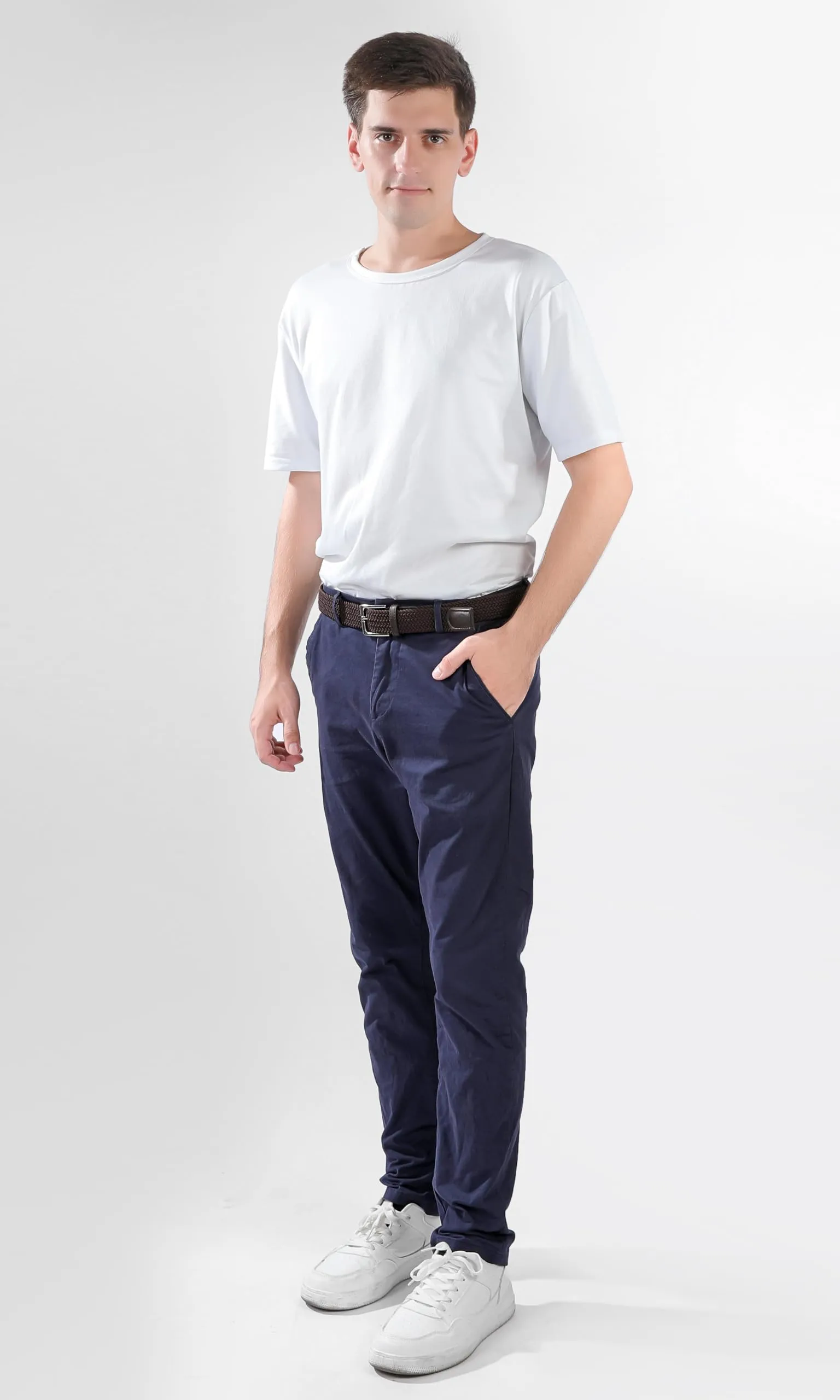 Bella Accessori Cintura Elastica Intrecciata Unisex, Fibbia in Lega di Zinco, Marrone, 120cm - immagine 8