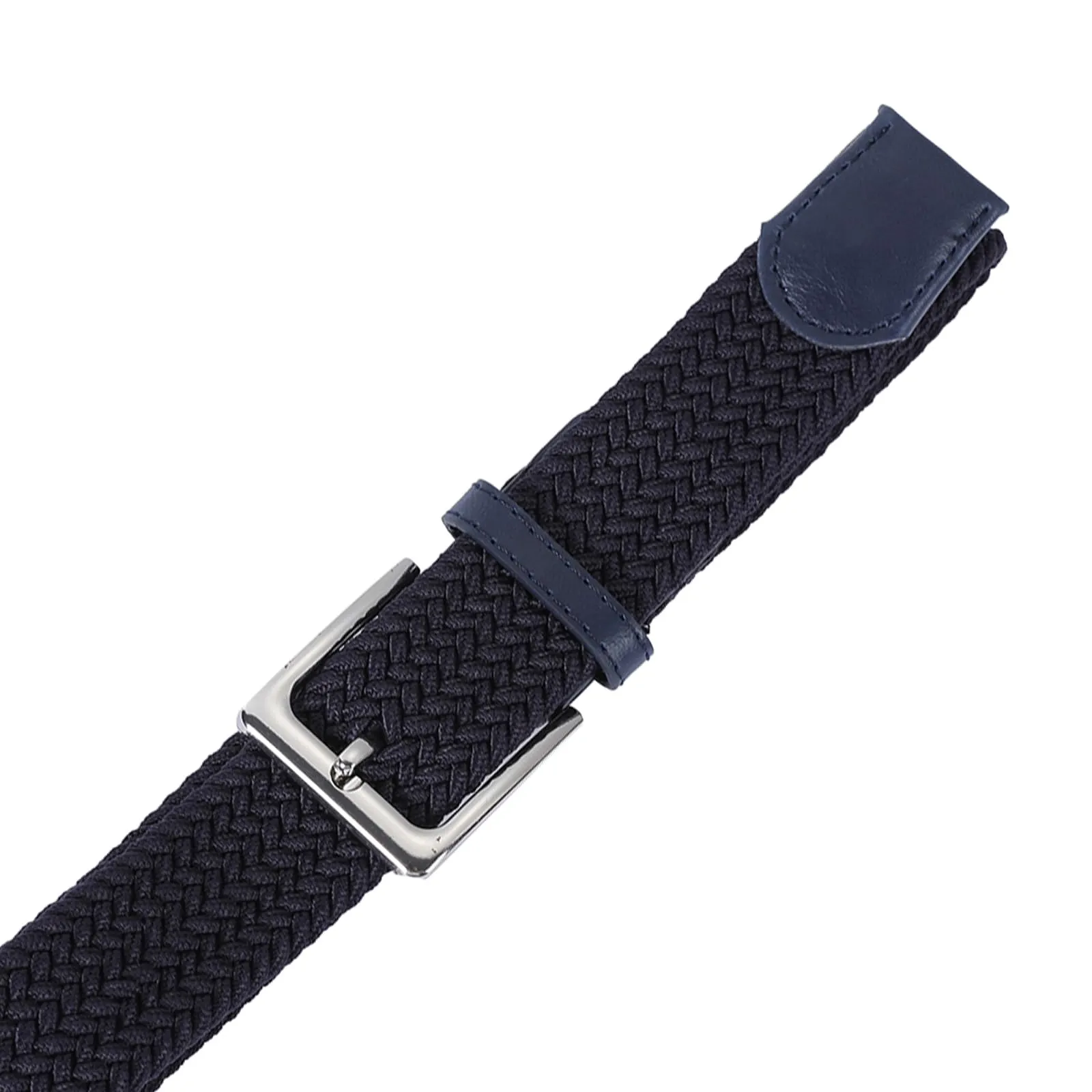 Bella Accessori Cintura Elastica Intrecciata Unisex Blu Scuro 115cm - immagine 4