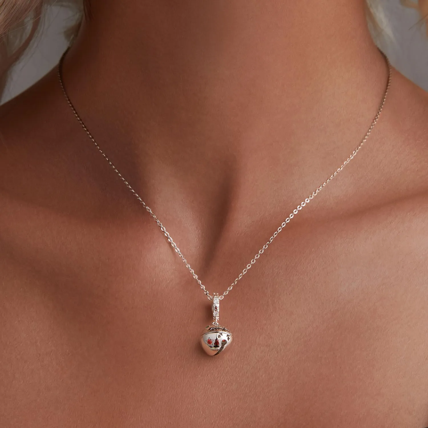 NINGAN Charm Natale in Argento 925 con Zirconia Cubica - Babbo Natale, Fiocchi di Neve e Albero di Natale - immagine 5