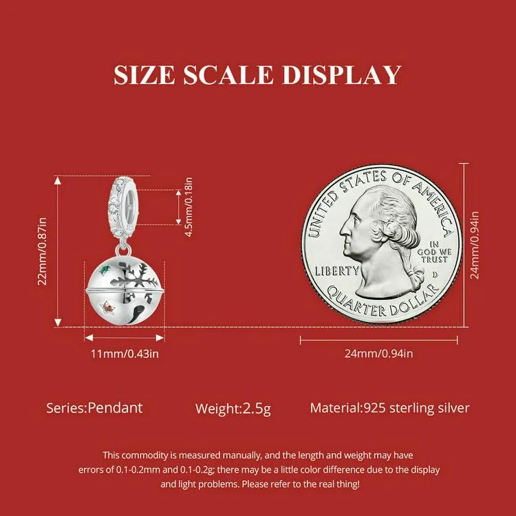 NINGAN Charm Natale in Argento 925 con Zirconia Cubica - Babbo Natale, Fiocchi di Neve e Albero di Natale - immagine 6