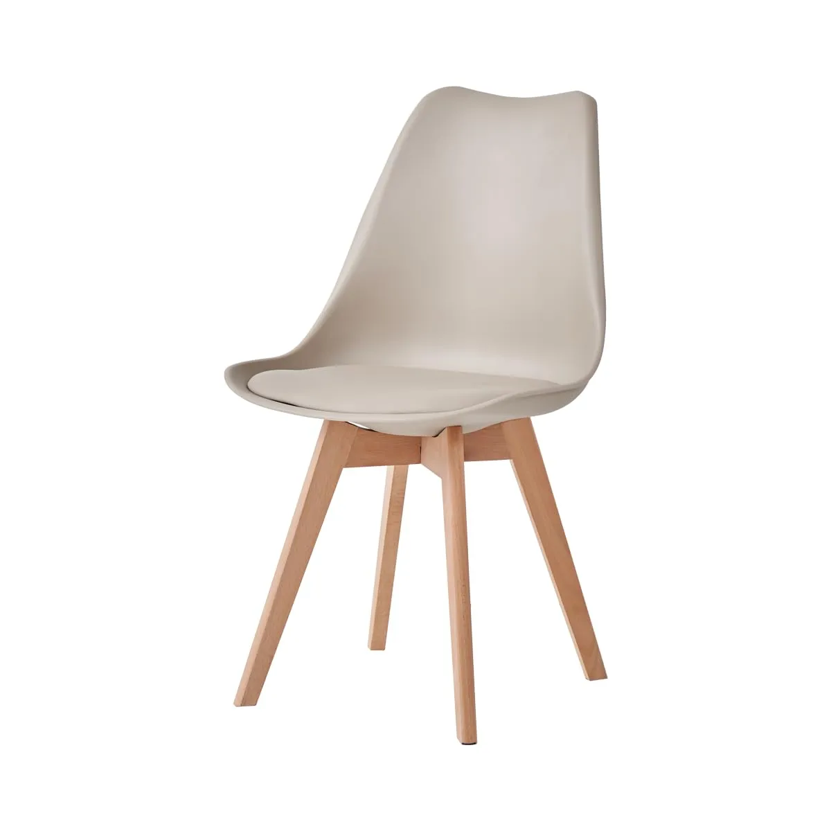 JZGORC Set di 8 Sedie da Pranzo Moderne con Cuscini Imbottiti e Gambe in Legno di Faggio, Cachi - immagine 3