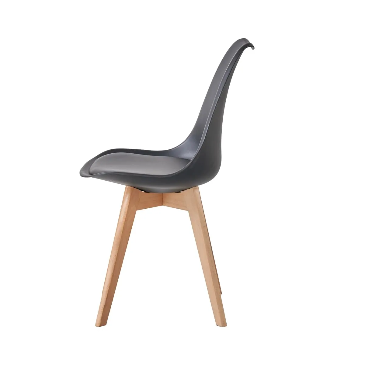 JZGORC Set di 8 Sedie da Sala da Pranzo e Cucina in Stile Nordico con Gambe in Faggio Massello, Nero - immagine 4