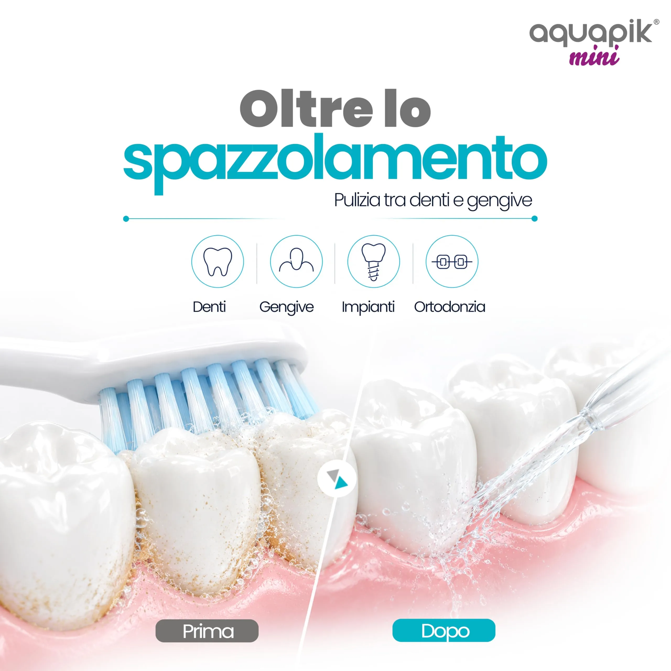 Boston Tech Aquapik Mini Idropulsore Dentale Portatile, Serbatoio Telescopico 200 ml, USB-C, 3 Modalità, IPX8 - immagine 2
