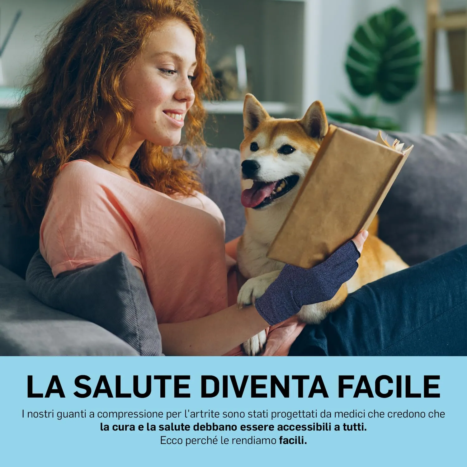 Dr. Arthritis Guanti a Compressione senza Dita per Artrosi, Tunnel Carpale e Sindrome di Raynauds, 4 Paia, Grigio e Blu, Taglia M - immagine 2