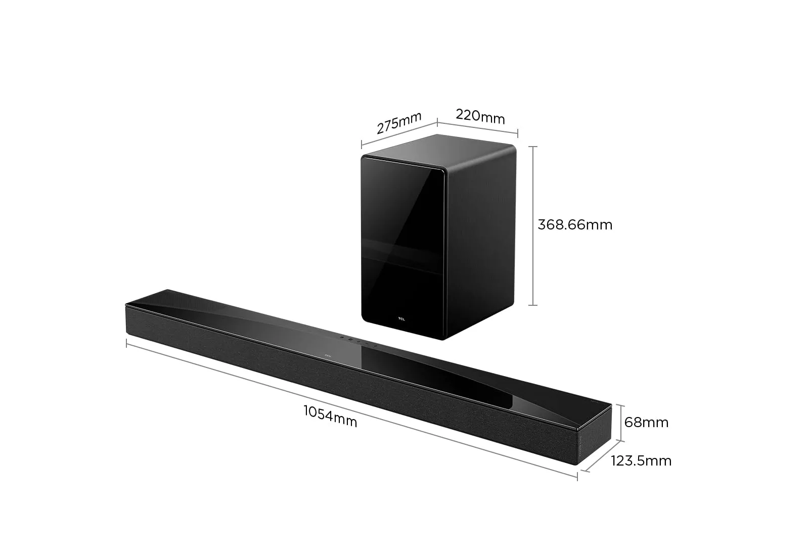 TCL Q75H 5.1.2 Channel Soundbar with Wireless Subwoofer, 620W, Dolby Atmos, DTS:X, HDMI eARC, Bluetooth 5.1 - immagine 3