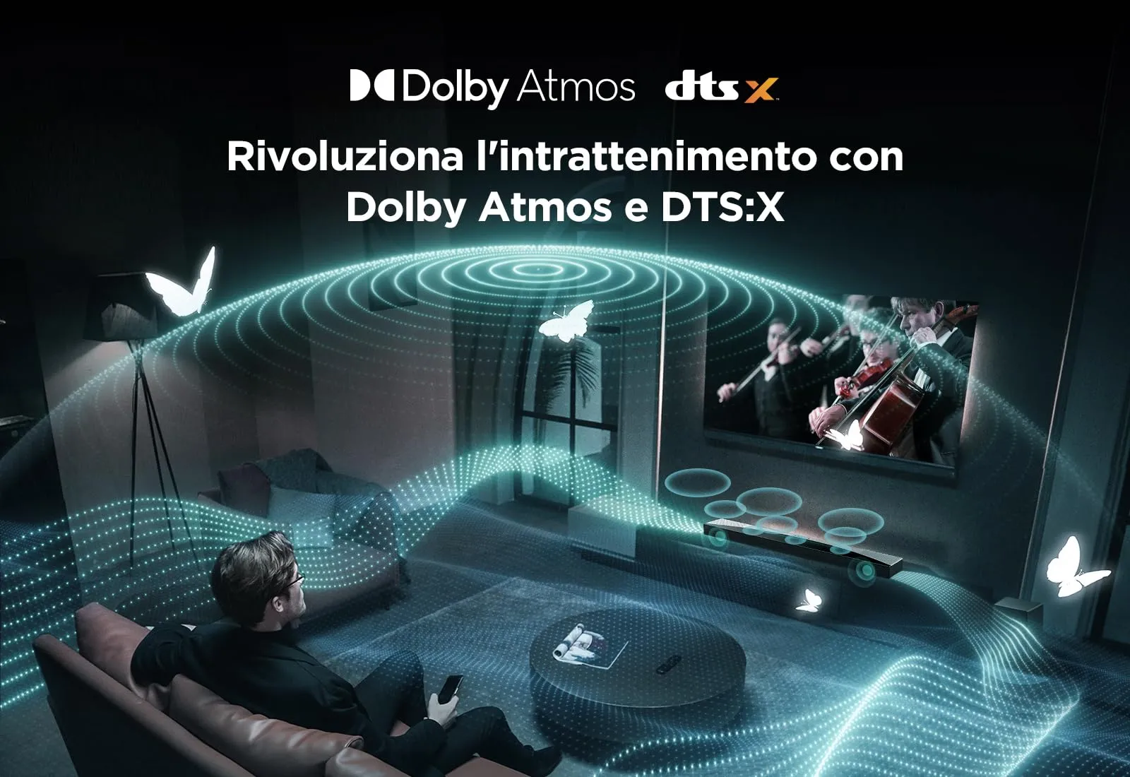 TCL Q75H 5.1.2 Channel Soundbar with Wireless Subwoofer, 620W, Dolby Atmos, DTS:X, HDMI eARC, Bluetooth 5.1 - immagine 7