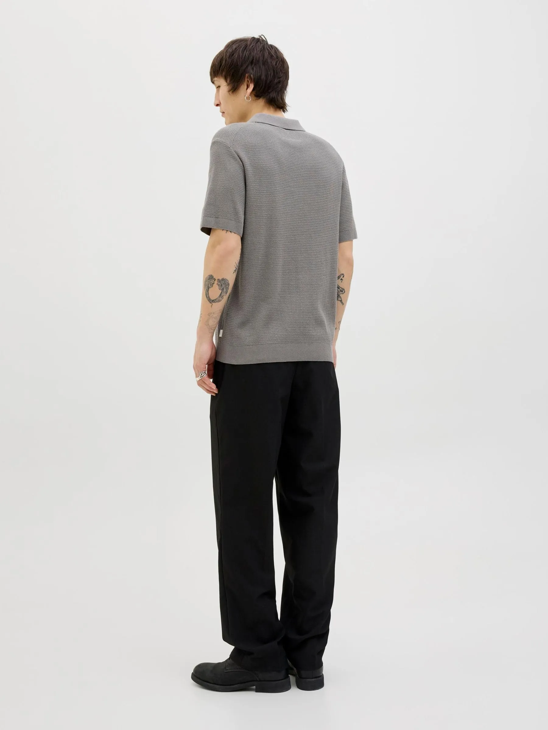 Jack & Jones Jprcccooper Knit Polo, Grigio Steeple, S - immagine 4