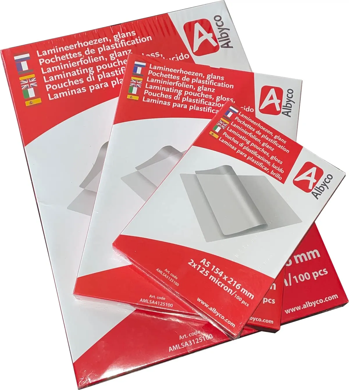 Albyco Pouches Adesive A4 160 Micron, 25 Pezzi - immagine 3