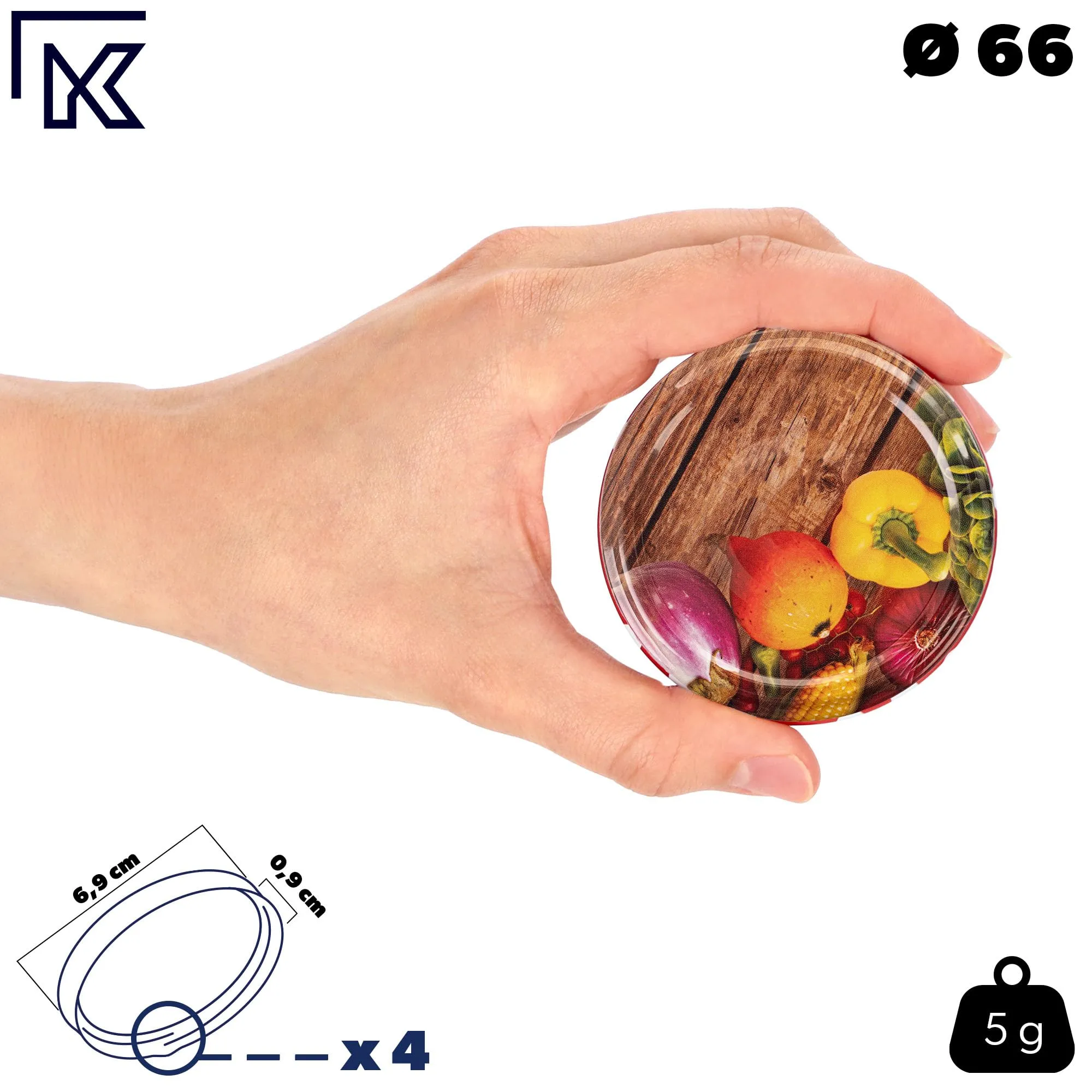 KADAX Set di 20 barattoli in vetro 200ml Ø66 con tappo a vite ermetico - immagine 4