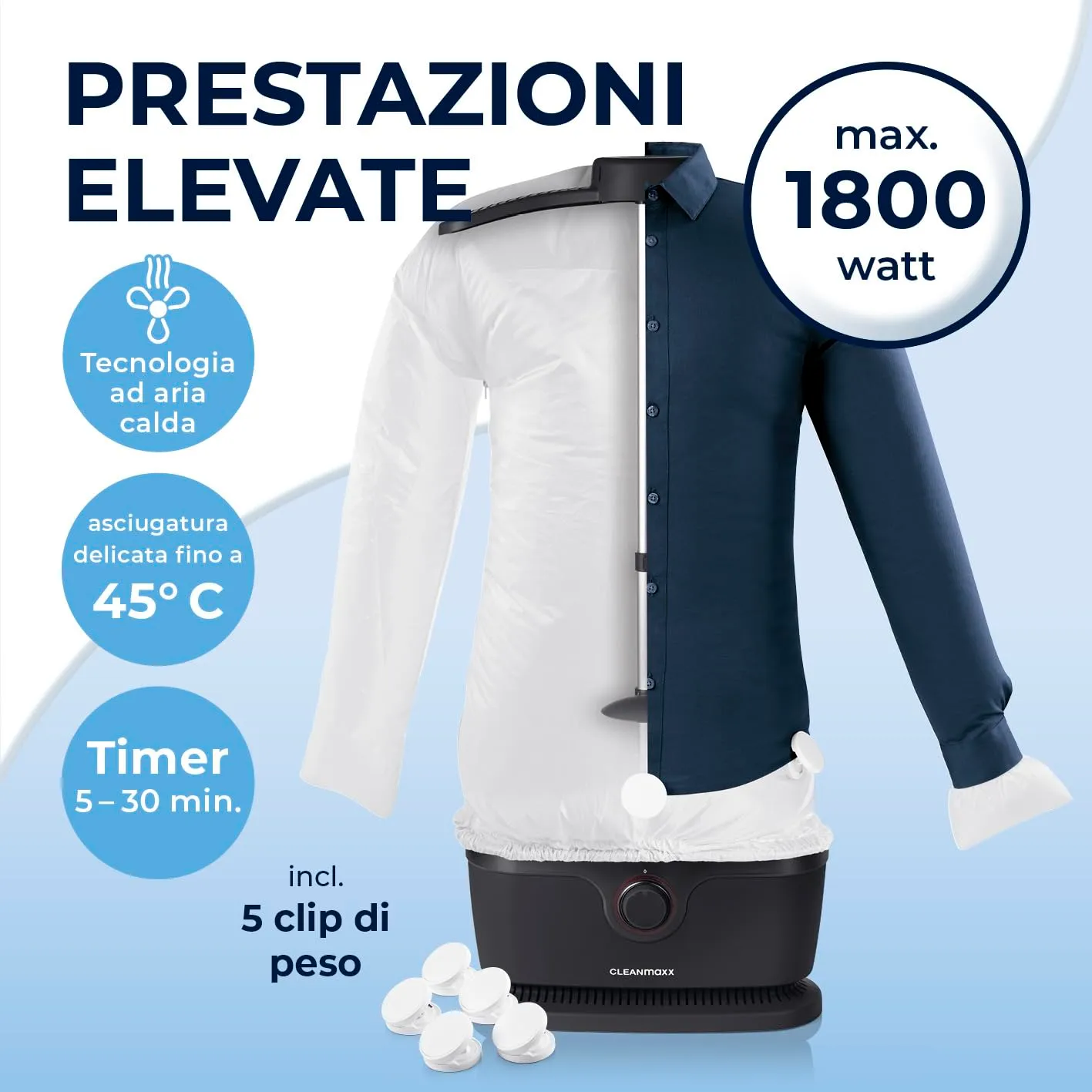 CLEANmaxx Ferro da stiro automatico per camicie Pro - immagine 4