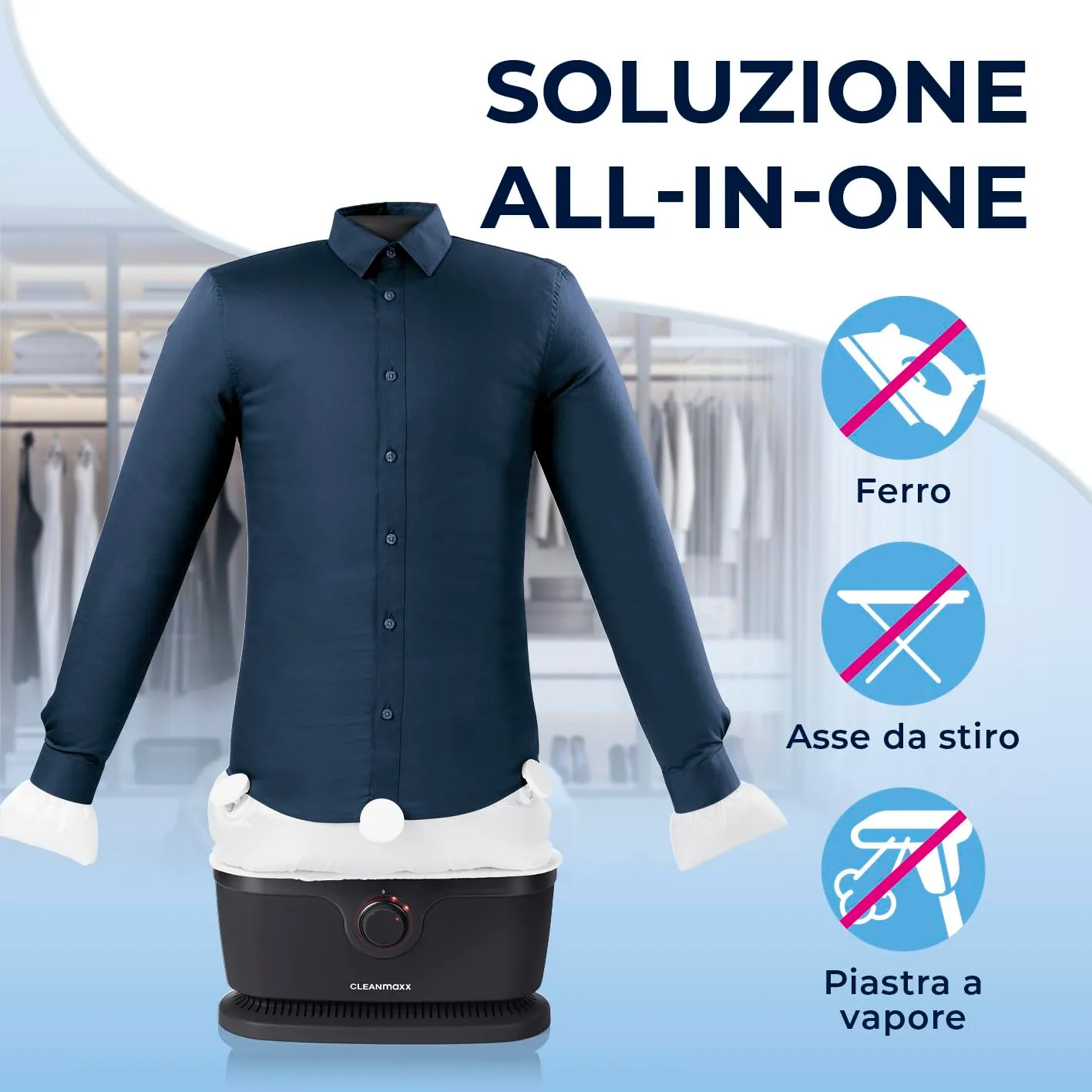 CLEANmaxx Ferro da stiro automatico per camicie Pro - immagine 7