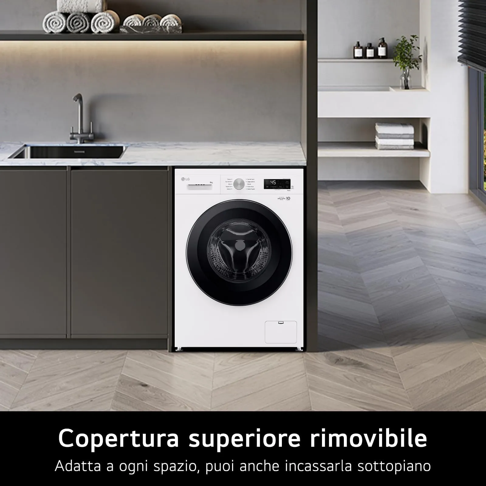 LG F4NX1008NWK Lavatrice 8 kg Carica Frontale Serie X1 Classe A 1400 giri Wi-Fi 6 Motion Direct Drive Steam Allergy Care Essence White - immagine 6