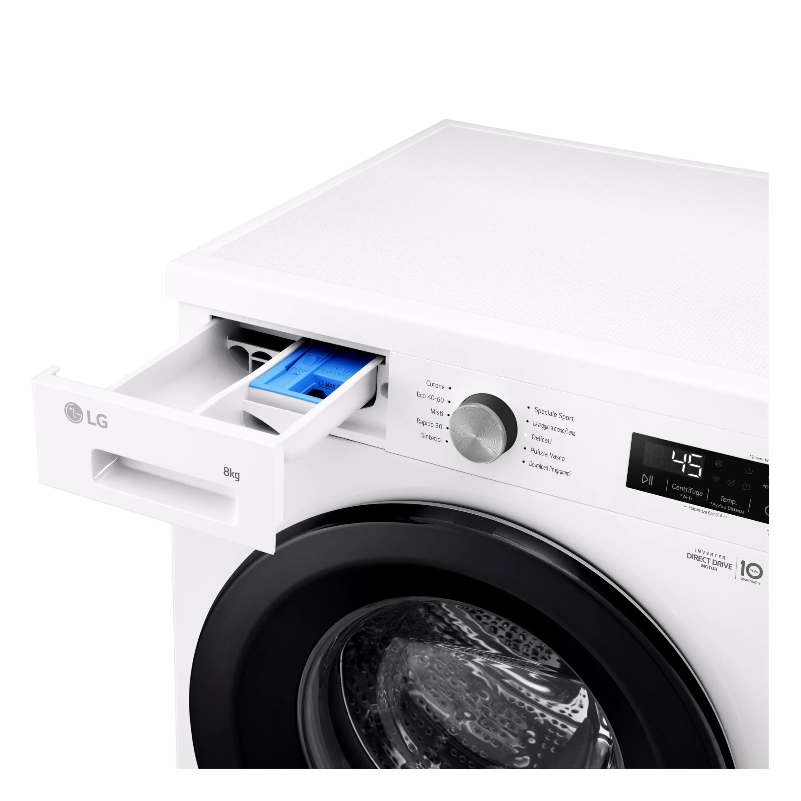 LG F4NX1008NWK Lavatrice 8 kg Carica Frontale Serie X1 Classe A 1400 giri Wi-Fi 6 Motion Direct Drive Steam Allergy Care Essence White - immagine 11