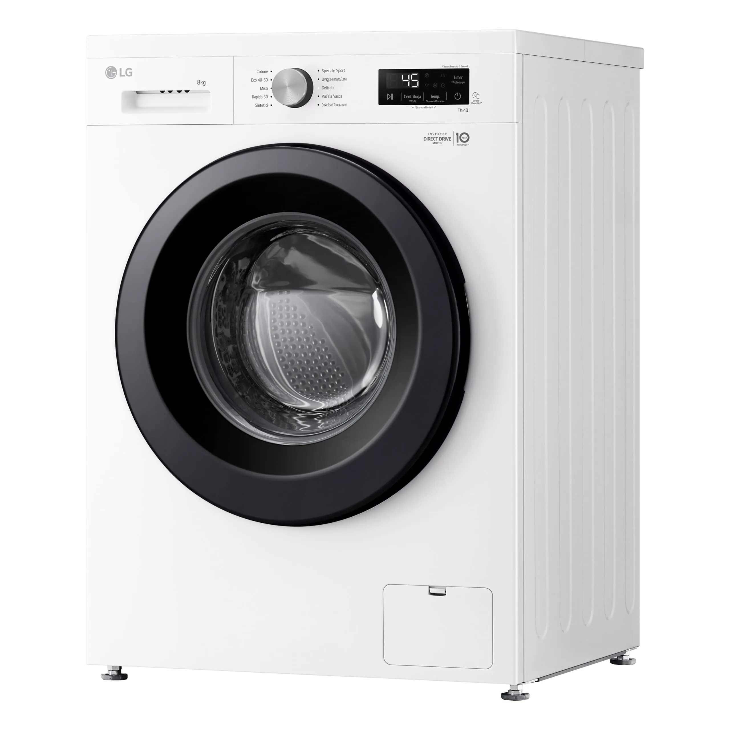 LG F4NX1008NWK Lavatrice 8 kg Carica Frontale Serie X1 Classe A 1400 giri Wi-Fi 6 Motion Direct Drive Steam Allergy Care Essence White - immagine 13