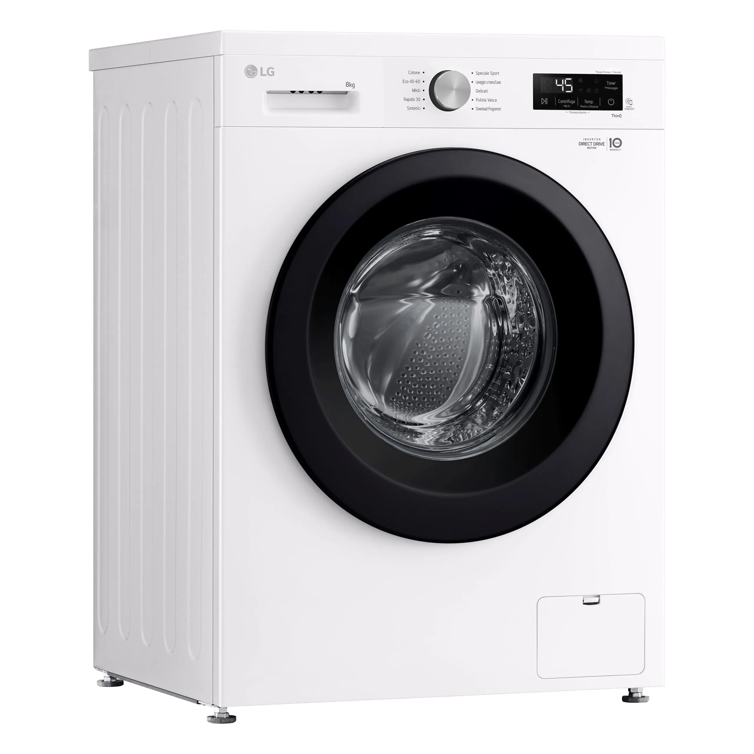 LG F4NX1008NWK Lavatrice 8 kg Carica Frontale Serie X1 Classe A 1400 giri Wi-Fi 6 Motion Direct Drive Steam Allergy Care Essence White - immagine 14