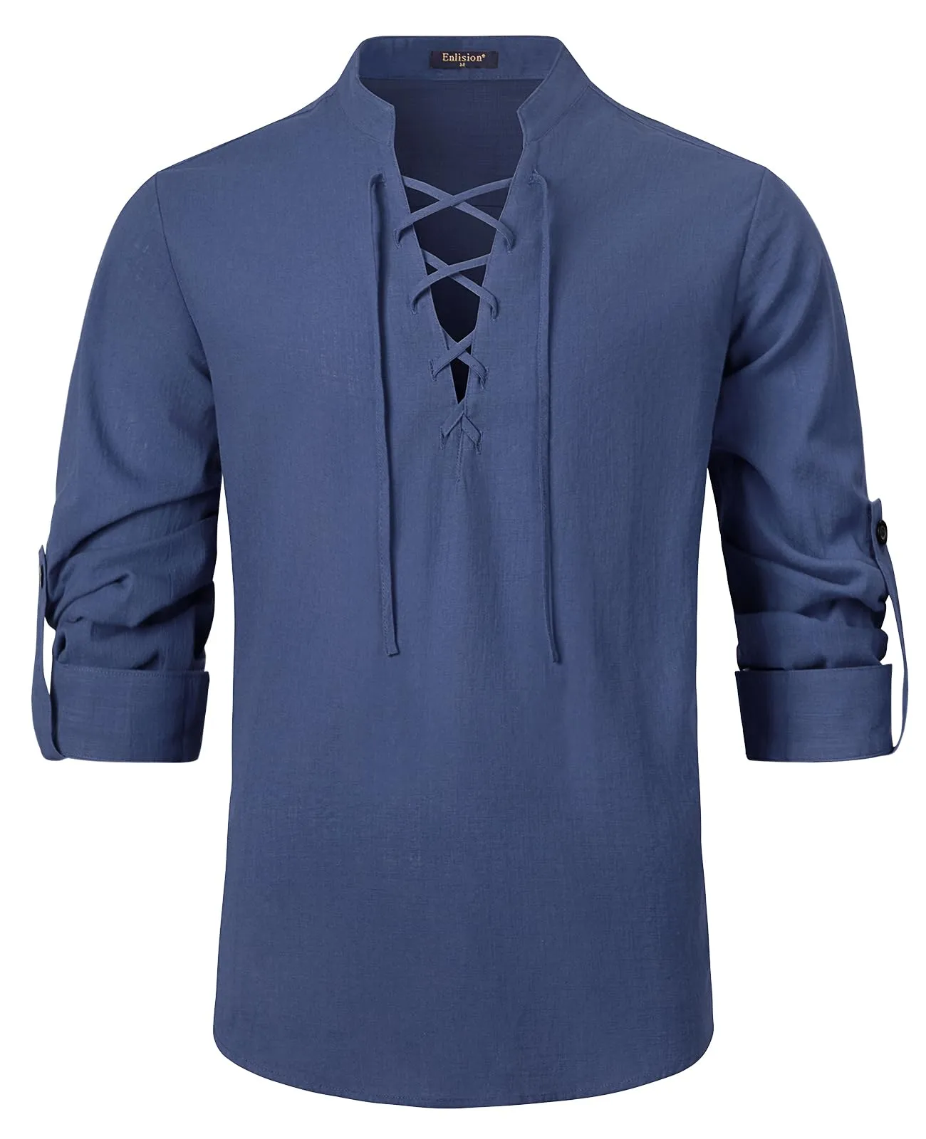 Enlision Camicia Pirata Medievale in Lino per Uomo, Marina Militare, 3XL - immagine 1