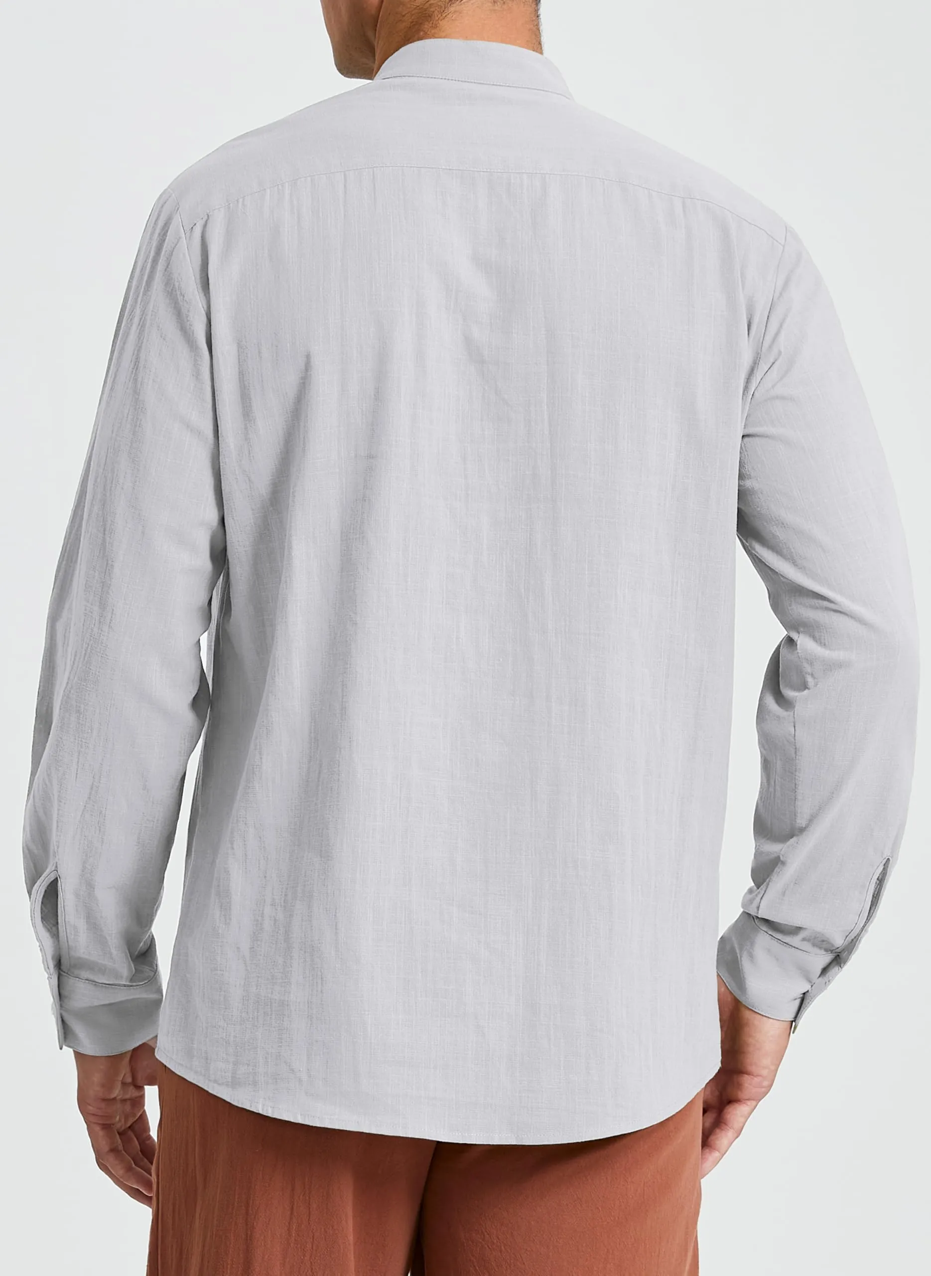 Enlision Camicia Medievale Rinascimentale da Uomo, Grigio Chiaro, 2XL - immagine 4