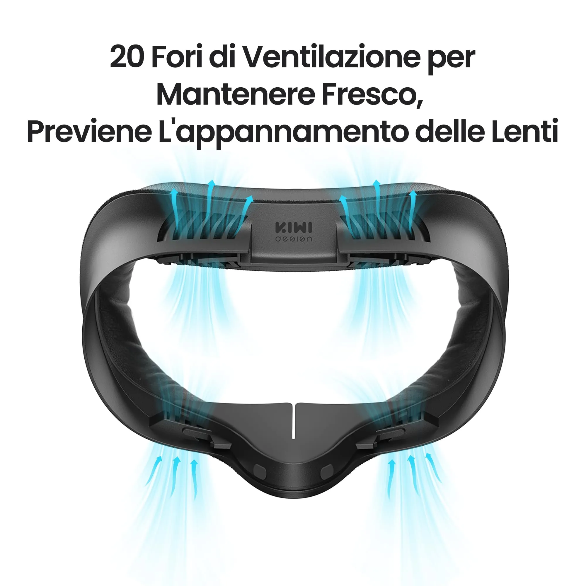 KIWI design V4 Interfaccia Facciale, 2 Pad PU Comfort Antivaho per Quest 3S - immagine 4