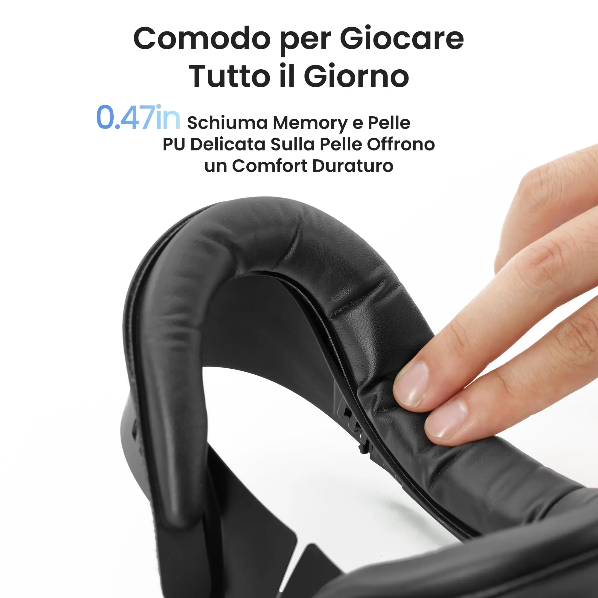 KIWI design V4 Interfaccia Facciale, 2 Pad PU Comfort Antivaho per Quest 3S - immagine 5