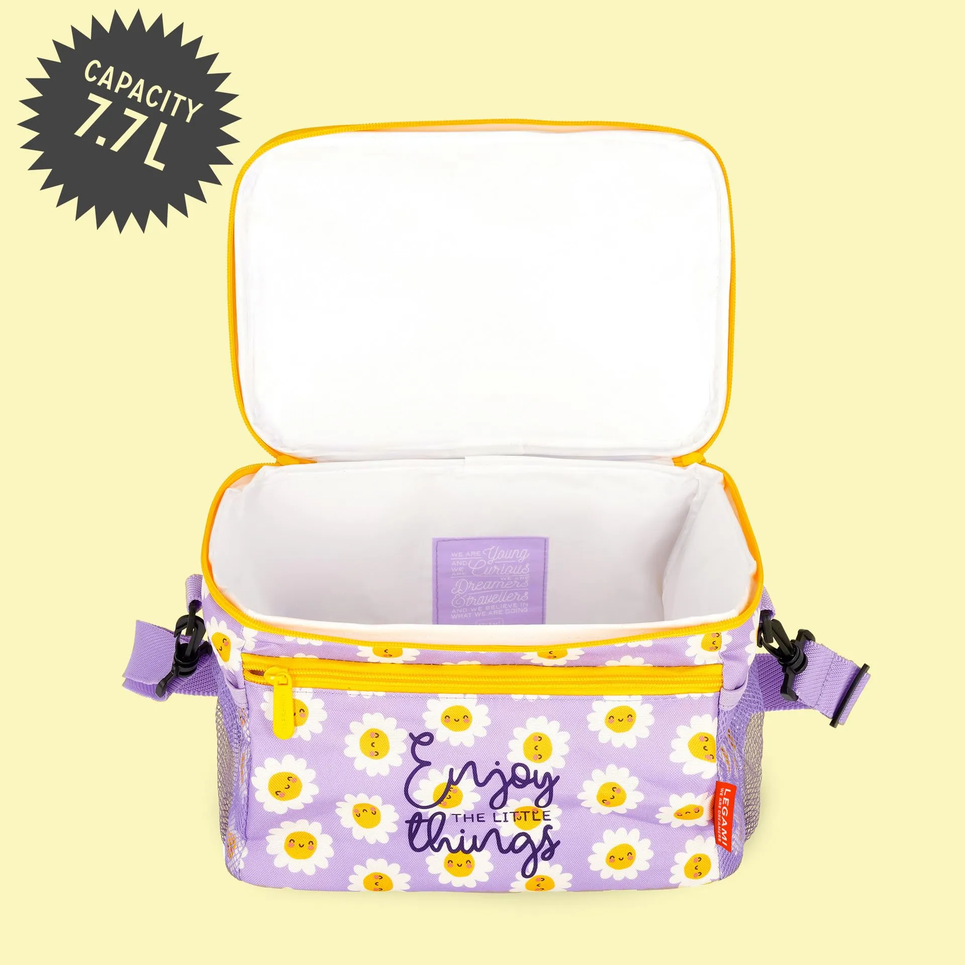 Legami Isolierte Lunch-Tasche Daisy, 7,7 Liter, 28 x 17 x 15 cm - immagine 3